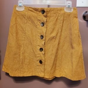 Light brown/tan faux corduroy mini skirt